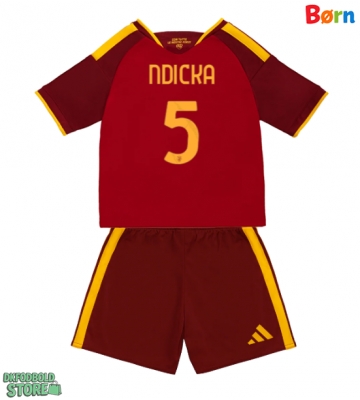 AS Roma Evan Ndicka #5 Replika Babytøj Hjemmebanesæt Børn 2026-27 Kortærmet (+ Korte bukser)